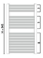 Uscător de prosoape Gorgiel Zenith W AZ-W 95/60 White 01 (11) imaginea #4 — magazin online Desire.md