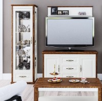 Vitrină Неман Марсель MH-126 -12 Л/П Crem/Stejar Cantri imaginea #2 — magazin online Desire.md