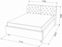 Кровать Ambianta Frankfurt 1.6m Maro