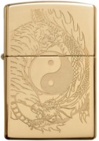 Зажигалка Zippo 49024 High Polish Brass Tiger & Dragon Design