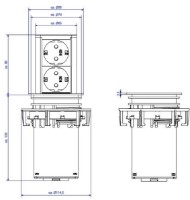 Встраиваемый розеточный блок Bachmann Elevator (928.002)
