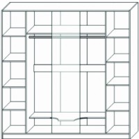 Шкаф Sokme Венера Люкс 5дв Берёза Полярная/Берёза фото №2 — интернет-магазин Desire.md