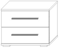 Noptieră Sokme Милана 504x402x350мм Stejar Alb Craft/Stejar Gri Craft imaginea #2 — magazin online Desire.md