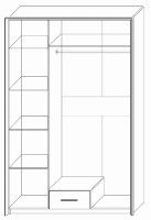 Шкаф Sokme Скарлет 3Д Дуб Сонома/Венге Магия фото №2 — интернет-магазин Desire.md