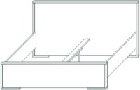 Кровать Sokme Франческа 160 Дуб Вотан/Белый фото №2 — интернет-магазин Desire.md