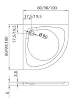 Душевой поддон New Trendy Cantare B-0160 (13091)