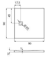 Cadița de duș New Trendy Mori B-0402 90x90x3.5 (13930) imaginea #2 — magazin online Desire.md