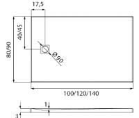 Душевой поддон New Trendy Mori B-0406 120x90x3.5 (13932)