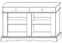 Комод КМК Амелия 2Я2Д Дуб Молочный (0435.2) фото №2 — интернет-магазин Desire.md
