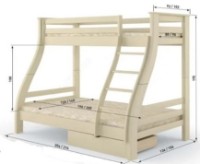 Детская кровать Mebigrand Аляска 120x80x200см Синий фото №3 — интернет-магазин Desire.md