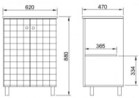 Dulap pentru lavoar КМК Адель 1 620 Alb (0460.16) imaginea #2 — magazin online Desire.md