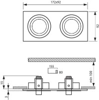 Встраиваемый светильник Vivalux VIV003880 фото №2 — интернет-магазин Desire.md
