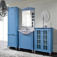 Шкаф-пенал КМК Версаль 2Д Голубой/Серебро (0454.6) фото №3 — интернет-магазин Desire.md