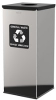 Урна Alda Eko Square Inox Black 60L (127)
