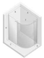 Душевая кабина New Trendy New Komfort Offset 120x85x195 Hinged K-0440  фото №5 — интернет-магазин Desire.md