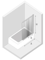 Шторка для ванной New Trendy Sensi P-0037 85x150cm (11817) фото №2 — интернет-магазин Desire.md