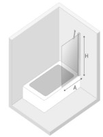 Paravan pentru cada New Trendy Bathtub New SoleoScreen Hinged 90x140cm P-0032 (15613) imaginea #5 — magazin online Desire.md