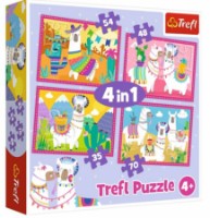 Puzzle Trefl 4in1 Lamas on vacation (34322) imaginea #4 — magazin online Desire.md