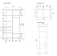 Шкаф-купе Mobildor-Lux Aron Mirror 100x220 White (aron647) фото №3 — интернет-магазин Desire.md