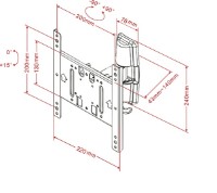 Suport TV Multibrackets M Vesa Flexarm Tilt & Turn II Small imaginea #3 — magazin online Desire.md