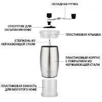 Râșniță manuală de cafea Fissman 8252 16cm imaginea #4 — magazin online Desire.md