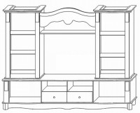Гостиная КМК Версаль Орех Экко (0436.1) фото №2 — интернет-магазин Desire.md