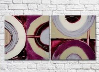 Картина ArtPoster Abstract canvas Violet circles (3417482)
