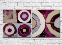 Pictură ArtPoster Abstract canvas Violet colored circles (3417483)