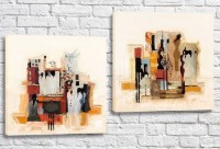 Картина ArtPoster Abstraction Beige/Red people (3417484)