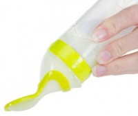 Biberon de silicon cu 2 linguri Nuby Garden Fresh (ID5459GREEN) imaginea #3 — magazin online Desire.md