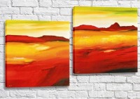 Картина ArtPoster Abstraction of Burgundy/Yellow (3417497)