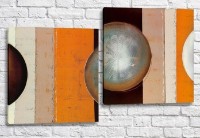 Картина ArtPoster Abstraction Orange/Black 002 (3417499)