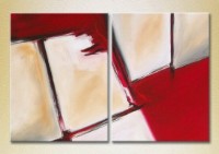 Pictură ArtPoster Abstraction White/Red 02 (2229328)