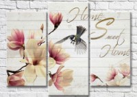 Картина Magic Color Tit and branches of Pink magnolia (3565207)