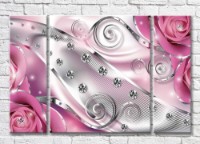 Картина Magic Color Abstraction Pink with diamonds (3517888)
