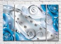 Картина Magic Color Blue abstraction with diamonds (3517880)