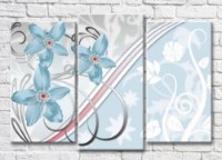 Картина Magic Color Blue flowers and White patterns (3565196)