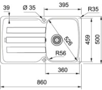 Chiuvetă de bucătărie Franke Antea AZG 611-86 Bianco Fragranite imaginea #2 — magazin online Desire.md