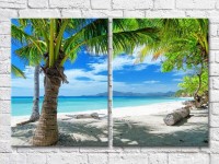 Картина ArtPoster Beach with palm trees on the background of the sea (3453809)