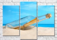 Картина Magic Color Bottle with a letter in the sand (3469265)