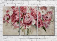 Картина Magic Color Bouquet of Roses and White flowers (3572574)