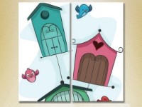 Картина ArtPoster Birdhouses and birds (2225849)