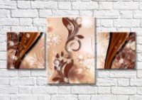 Картина Magic Color Brown patterns on a Beige background (3565231)