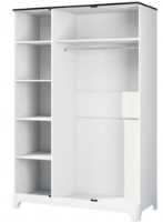 Шкаф Неман Верона МН-024-03 Белый Глянец/Чёрный Мат фото №2 — интернет-магазин Desire.md