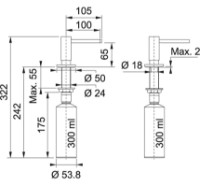 Дозатор моющего средства Franke Active SM Gun Metal (119.0547.908) фото №3 — интернет-магазин Desire.md