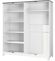 Шкаф Неман Верона МН-024-04 Белый Глянец/Чёрный Мат фото №2 — интернет-магазин Desire.md