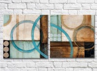Картина ArtPoster Blue/Brown circles (3417501)