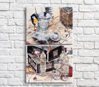 Картина ArtPoster Bottles with alcohol and coffee (3478781)