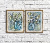 Картина ArtPoster Bouquet of White flowers in a vase (3467839)