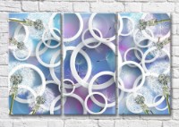 Картина Magic Color Dandelions on a background of circles (3517861)